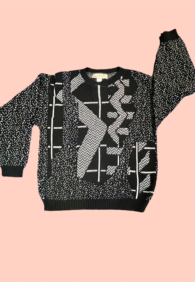 Suéter de esquí geométrico acrílico vintage hecho por la Unión Diane Von Furstenberg años 80 Foto 2 de 4