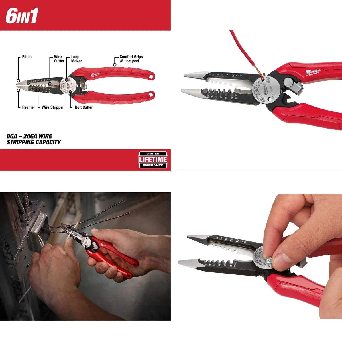 Milwaukee 48-22-3079 6-in-1 Combination Wire Pliers