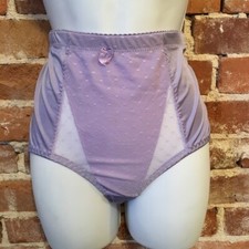 Rhonda Shear Amethyst Purple Pin-up Dot Retro Seamless Brief Panty New