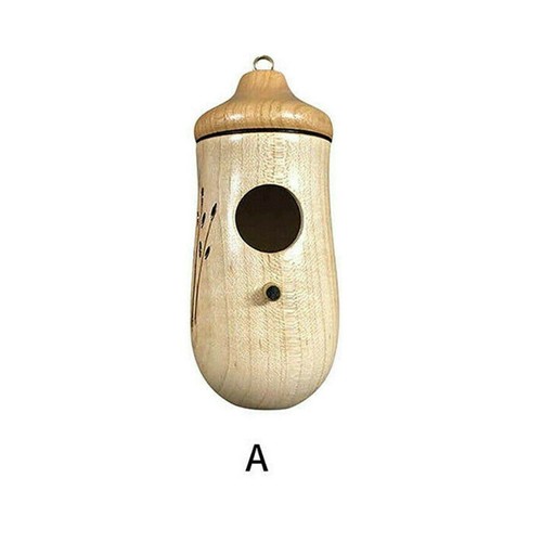 Casa Colibrì Legno Artigianale Ornamento Esterno Giardino Patio Decorazione da Appendere - Foto 10 di 15