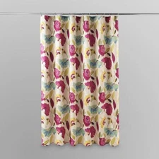Essential Home Fiona Floral Fabric Shower Curtain   70x72 in 