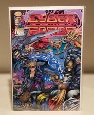 CYBER FORCE Comic (2nd Mar 1993, Image Comics) w/ Sleeve & Board