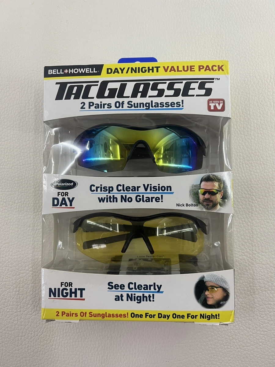 Bell+Howell Tac Glasses Sunglasses, Day/Night, Value Pack - 2 pairs