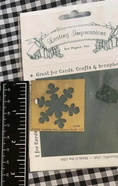 Tropical Tree Snowflake Brass Stencil Embossing Plate Set - Image 4 of 4