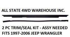 Se adapta a 97-06 Jeep Wrangler TJ LJ techo rígido puerta levadiza moldura de vidrio y junta de goma sellado