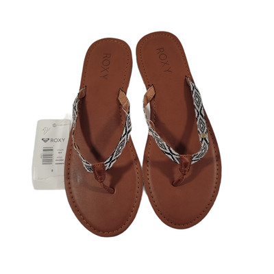 roxy braided flip flops