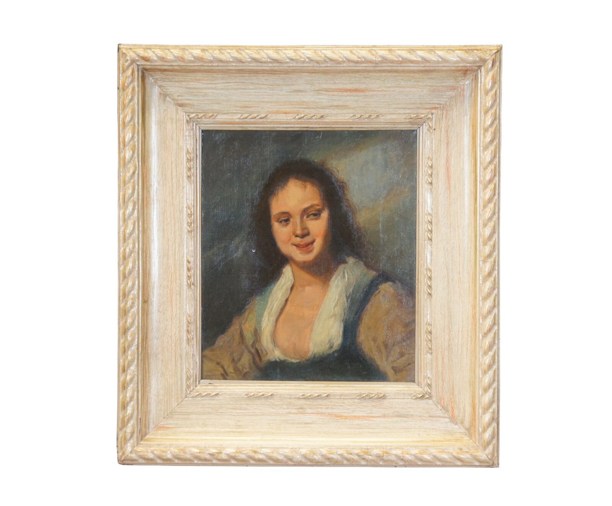 Antique Frans Hals The Gypsy Girl La bohémienne Oil Portrait