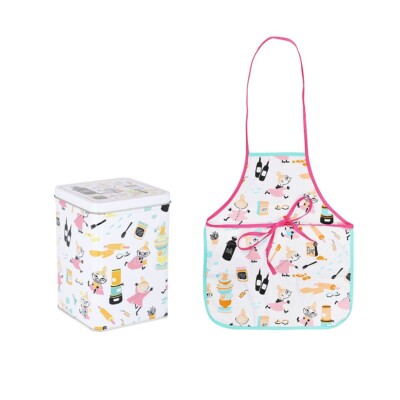 Moomin Little My Baking Apron in Tin Box Pastel Martinex 