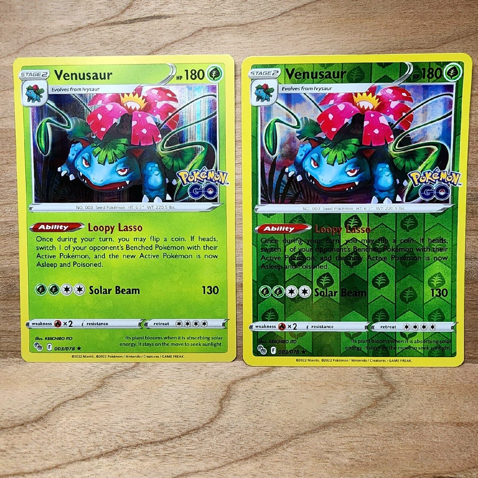  Venusaur 003/078 - Pokemon Go - Foil - Evolution Card Lot -  Ivysaur Bulbasaur : Toys & Games