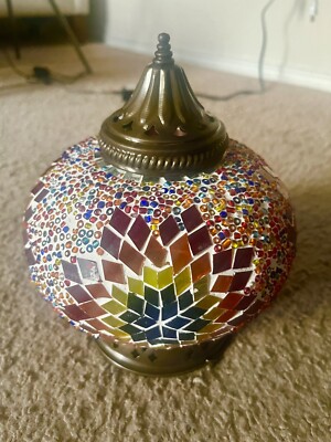 Turkish Morrocan Tiffany Mosaic Style Wall Hanging Lamp - 2 Available