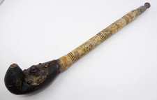 ANTIQUE HANDMADE DECORATED HAND-CARVED CHINESE ASIAN FAR EAST SMOKING PIPE