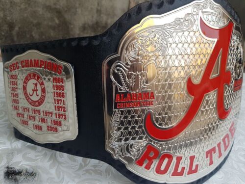 New Alabama Roll Tide Championship Adult Size American Football Fan Belt Brass - Picture 1 of 15
