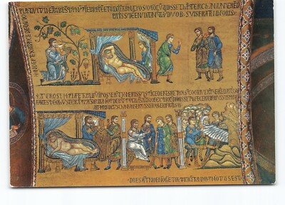Basilica S Marcus Stories Noah Flood XIII Century Venice Italy Cont Postcard Vtg
