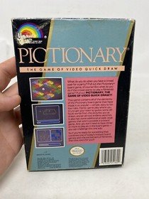 Pictionary (Nintendo System, 1990) NES Authentic CIB Complete w/ Manual Exc Cond