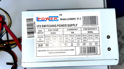 PC Netzteil,Power Model : LC400HC V1.3 , 230 V