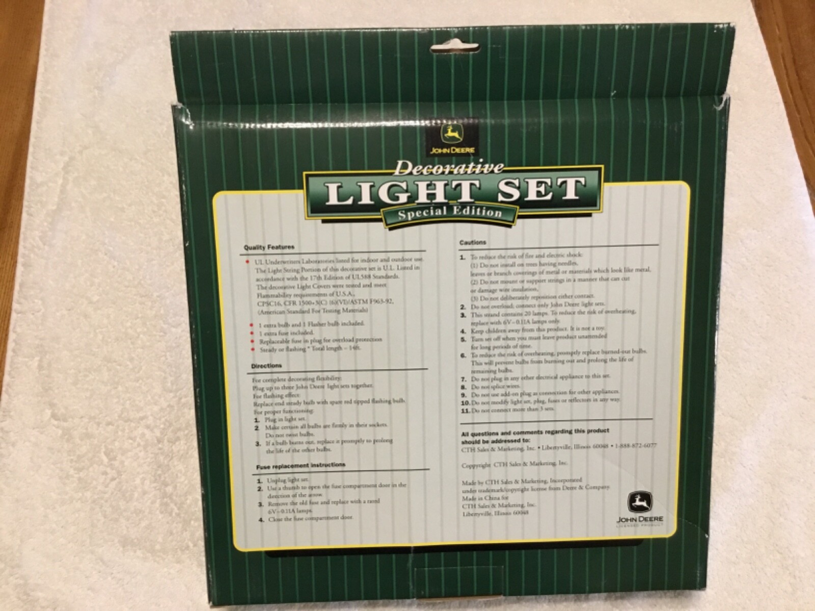 John Deere Model A Tractor 20 pc. Decorative Light Set Special Edition