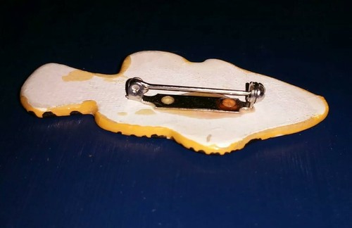 ~Clown Fish (Nemo) Enamel Ceramic Pin Brooch~ Vintage ~ - Picture 4 of 7