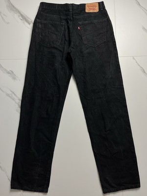 Levi s 505 Relaxed Fit Herren Jeans Original Neu Baumwolle Schwarz 34/34