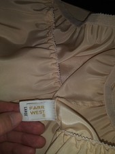 Vtg SATIN WEST THIN TISSUE SHEER SLIP SKIRT Oily Wet thin LINGERIE OFFICE SISSY