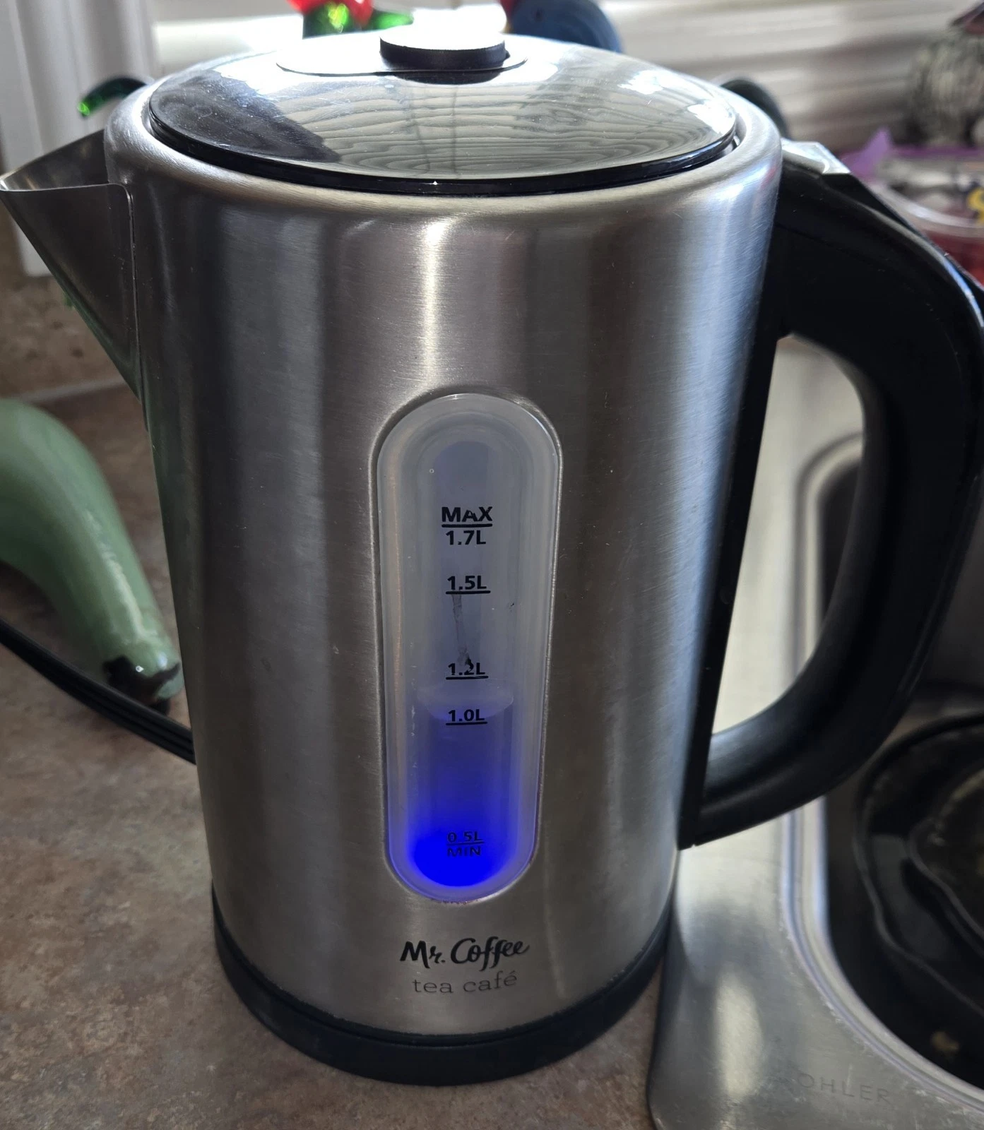 Mr. Coffee Digital Electric Tea Hot Water Kettle Stainless Steel 1.7L