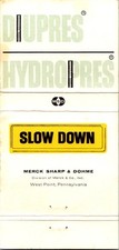 Hydropres By Merck Sharp & Dohme Harry Barquist Vintage Matchbook Cover 4MM27-7