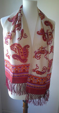 Elaine Gold Colection XIIX Silk Scarf 10"/51" Paisley