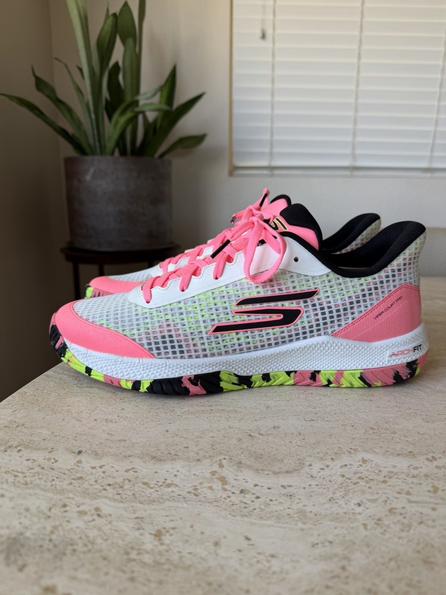 SKECHERSピックルVIPERCOURT PRO27cmピンクスケッチャーズ SKECHERS Viper Court Pro Pickleball Shoe Men's 12 US Pink Power