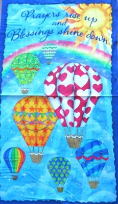 Prayers Rise Up Blessings Shine Down Cotton Panel  Size 36 X 44 Blank Mfg Co.
