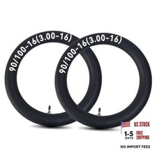2 PCS 90/100-16 Dirt Bike Tube 3.00-16 Inner Tube with TR4 Straight Valve