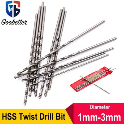 Spiralbohrer Metallbohrer Ø 1-3mm Extra Lang HSS Metall Bohrer 60mm-100mm Lange