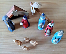 Vintage!!!!!! Holz Krippenfiguren Holzminiaturen 11 tlg. - ERZGEBIRGE -11 Stück