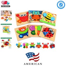 Wooden Puzzles for Toddlers Ages 1-3, Montessori Toys for 1 2 3 Old Girls Bo...