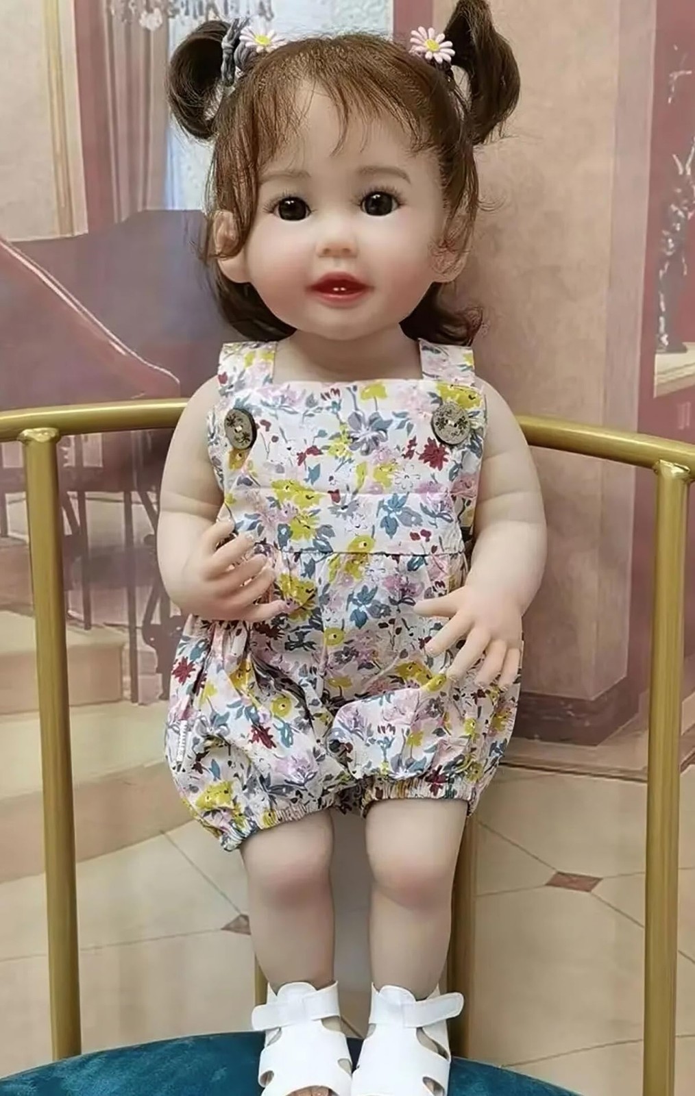 TERABITHIA 22 Inches Cute Lifelike Happy as Can be Reborn Ba