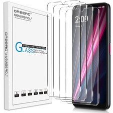 Screen Protector Glass 4 Pack for T-Mobile REVVL 6x 6 Pro 5G 6.82 inch HD
