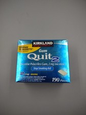 Kirkland Signature Quit 2 Nicotine Polacrilex Gum 2 mg  190 Pieces  Exp. 02/26