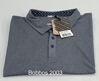Swannies Golf Men's James H Polo Shirt, Navy Heather, Size XXL