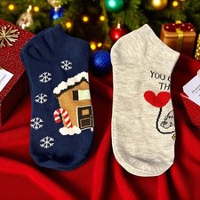 2 pairs Christmas socks Christmas Santa Advent comfort bundle women's size 35-41