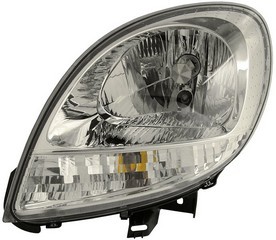 Phare avant gauche Renault Kangoo 2003-2008 en polycarbonate renforcé finition chrome