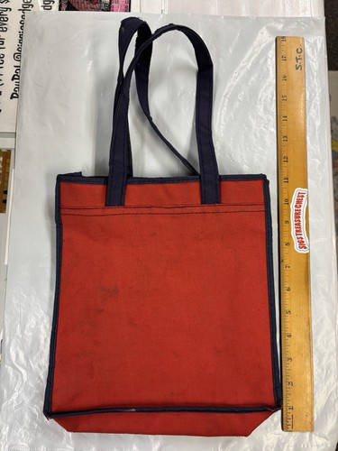 Vintage 1982 Disney Tron Book Bag Tote Red Canvas Zipper Sack Rare HTF - Picture 8 of 14