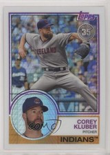 2018 Topps Silver Pack 1983 Design Chrome Update Series Corey Kluber #121 10no