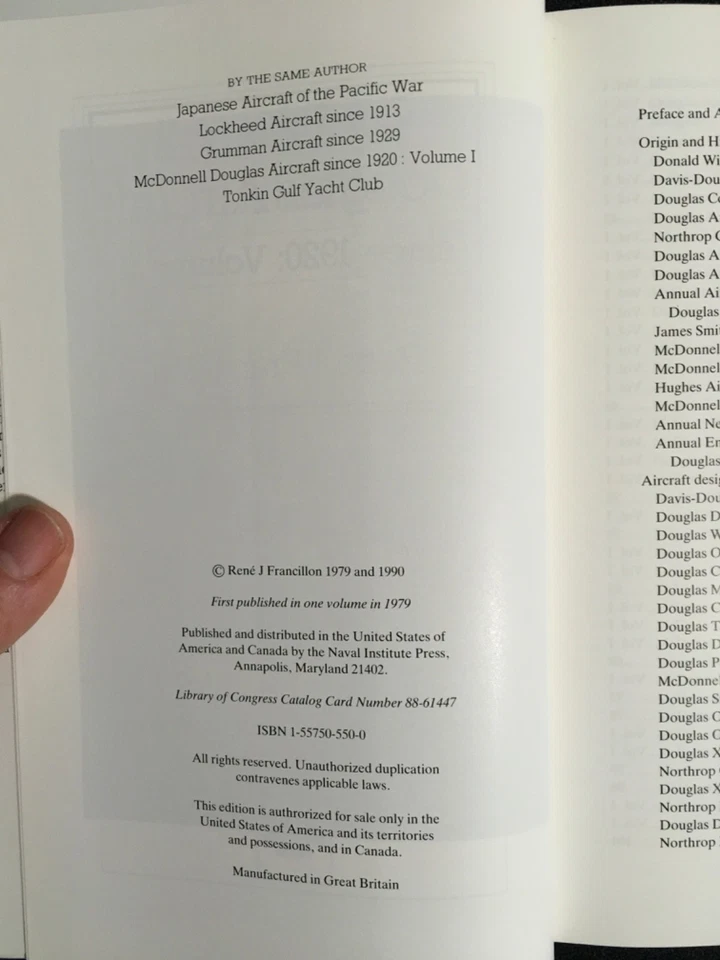 MCDONNELL DOUGLAS AIRCRAFT since 1920 Volume II Francillon Military Aviation HC - Image 3 of 4