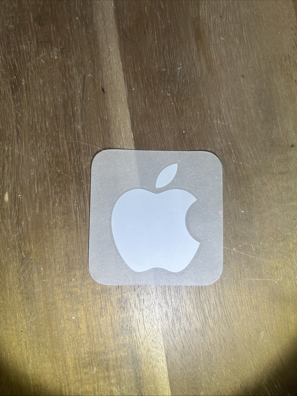 Apple Logo Sticker (1) OEM Original White Decal
