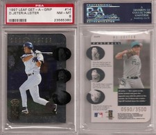 Derek Jeter/Al Leiter 1997 Leaf Get-A-Grip 14 #'d 0590/3500 PSA 8