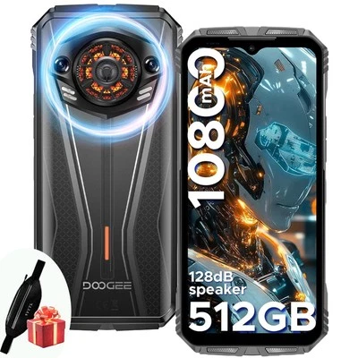 DOOGEE S PUNK Pro Rugged Cell Phone 20GB+512GB 50MP AI Camera Smartphone 4G NFC