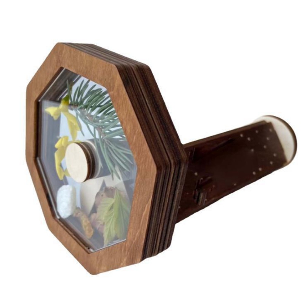 Wooden Handmade Kaleidoscope Kit Interactive Logic DIY Kaleidoscope Kit7401