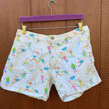 Vintage Men  s Chubbies Yard Sale On Chub Mountain Multi Color Skier Shorts large