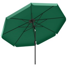Outsunny 3 m Garden Parasol with Tilt & Crank, UPF30+ Outdoor Table Umbrella