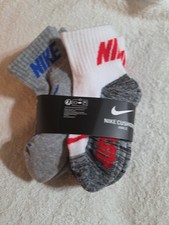 6 Pair Nike Cushioned Ankle Socks Size Kids XS Size 5-7