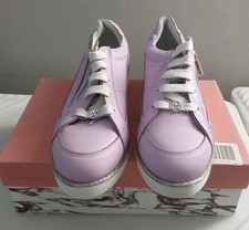Moda In Pelle  Trainers In Lilac  Zipped Fastening Size UK 6 EU 39 QVC 