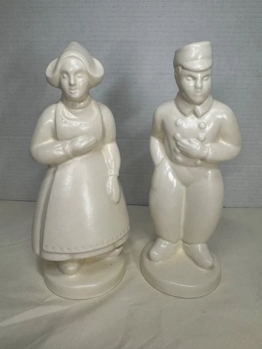 *RARE* ROYAL HAEGER Pottery 1958 Ceramic Figurine Set *Boy RG98 & Girl RG99*